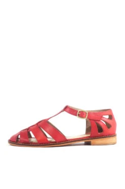 Carina Fisherman Flats -Mod Cloth Store CARINA PU CHELSEACREW RED 02