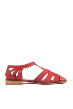 Carina Fisherman Flats -Mod Cloth Store CARINA PU CHELSEACREW RED 04