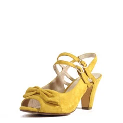Lady Bow Detail Heels 14 Lady Bow Detail Heels -Mod Cloth Store CC LADY MUSTARD 1