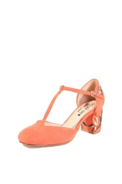 Frenchie T-Strap Embroidered Heels -Mod Cloth Store FRENCHIE MICRO CCBL BI 07 1