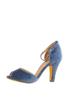 Lola Velvet Heels -Mod Cloth Store LOLA BLUEVELVET 1 PhotoRoom
