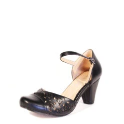 Morty Retro Heels -Mod Cloth Store MORTY PU CHELSEACREW BLACK 01