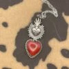 Rosarita With Sacred Heart Pendant -Mod Cloth Store ROSASH47PND RED 1