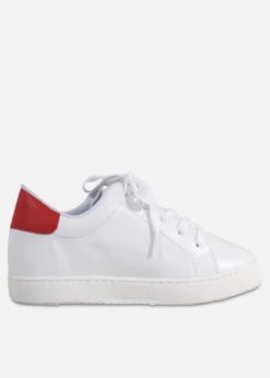 U-Turn Tennis Sneakers -Mod Cloth Store UTURN WHITERED 2 bf00b77c ce73 4678 a17b 2f8c3c94856e