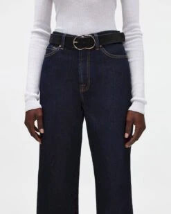 7 For All Mankind Infinity Suede Belt In Black