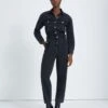 7 For All Mankind Balloon Sleeve Jumpsuit In Night Iris -Mod Cloth Store b2860dda0918b356b46ad967982ce8fc