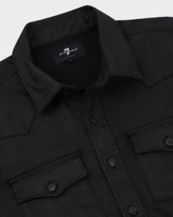7 For All Mankind Coated Shirt In Black 13 7 For All Mankind Coated Shirt In Black -Mod Cloth Store b3b558fb89493e5692385a6ef6df82f6
