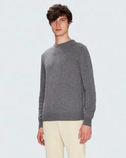 7 For All Mankind Cashmere Crew In Grey