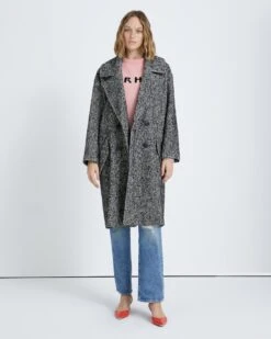 7 For All Mankind Double Breasted Wool Coat In Herringbone -Mod Cloth Store b954f1e96a55a2d07b09395966c81a13