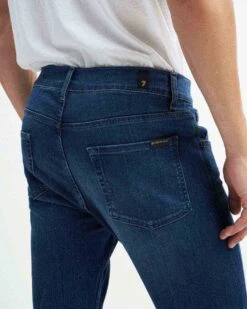 7 For All Mankind Luxe Performance Plus Slimmy Tapered In Mid-Blue -Mod Cloth Store ccac1b9ddd89565c57dde77f09979aed