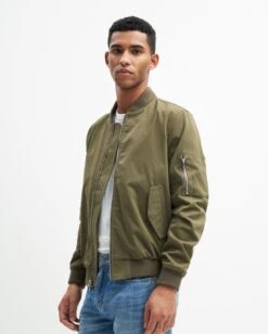 7 For All Mankind Tech Bomber Jacket In Military Green -Mod Cloth Store d2b49405e00c46cc351efbad7956f8f9