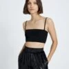 7 For All Mankind Zipper Bandeau Top In Black -Mod Cloth Store dbfc5f94e9fcf4fda22f22837df5ad9d