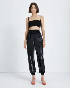 7 For All Mankind Zipper Bandeau Top In Black -Mod Cloth Store e55eb857026eca6cd94cc0db7dcafe73