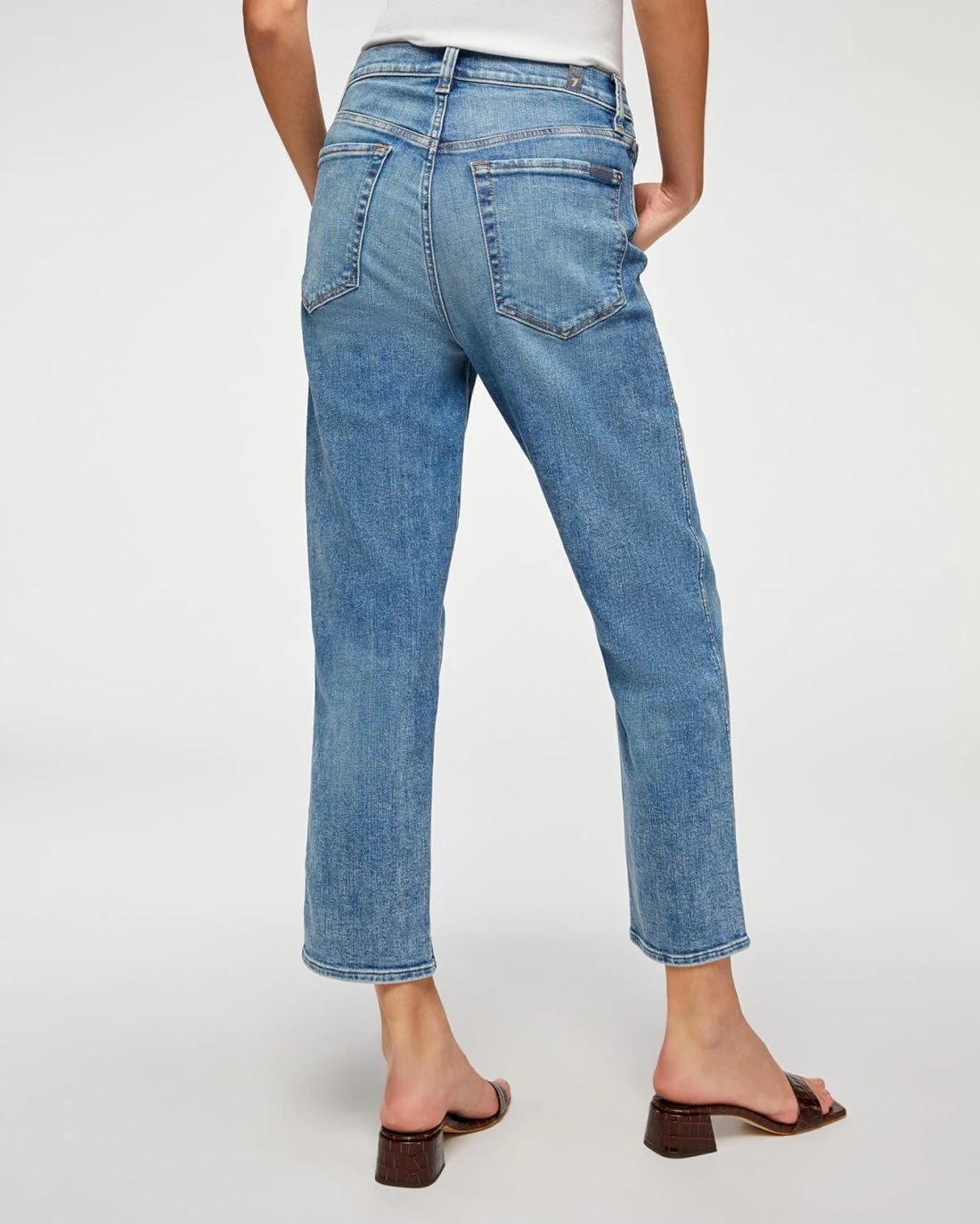 7 For All Mankind Luxe Vintage High Waist Cropped Straight In Sloane Vintage 8 7 For All Mankind Luxe Vintage High Waist Cropped Straight In Sloane Vintage - Image 6