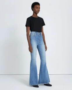 7 For All Mankind Beauty Denim Mega Flare In Maribel