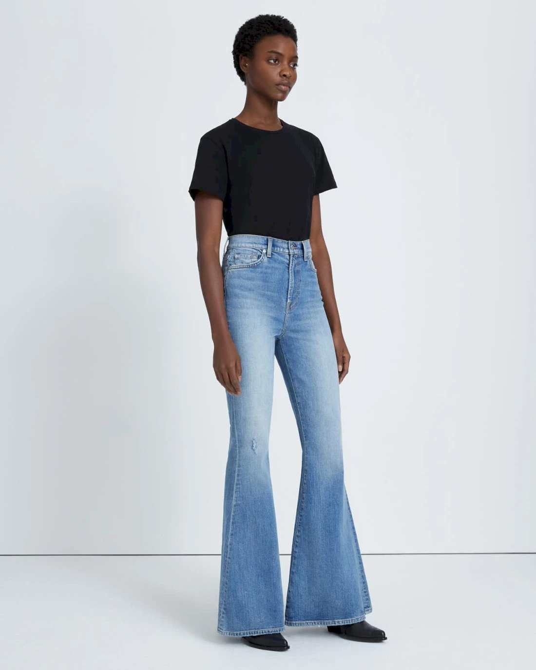 7 For All Mankind Beauty Denim Mega Flare In Maribel 3 7 For All Mankind Beauty Denim Mega Flare In Maribel