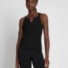 7 For All Mankind Quarter Zip Ribbed Tank In Moonless Night -Mod Cloth Store f512a43ba797713b0b26102b21327f4c