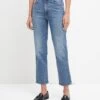7 For All Mankind Luxe Vintage High Waist Cropped Straight In Sloane Vintage