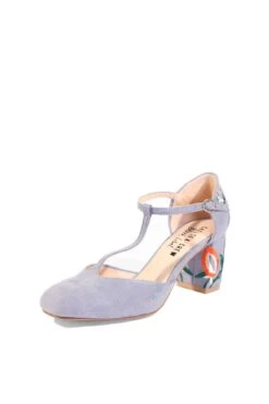 Frenchie T-Strap Embroidered Heels -Mod Cloth Store frenchie micro ccbl chelsea crew black label frenchie micro 10