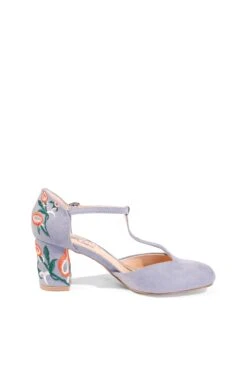 Frenchie T-Strap Embroidered Heels -Mod Cloth Store frenchie micro ccbl chelsea crew black label frenchie micro 12.373