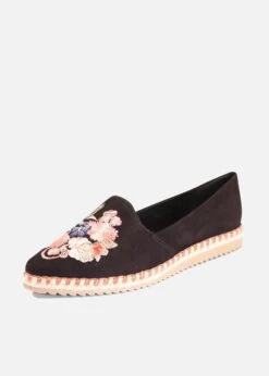 Sutton Suede Embroidered Espadrille